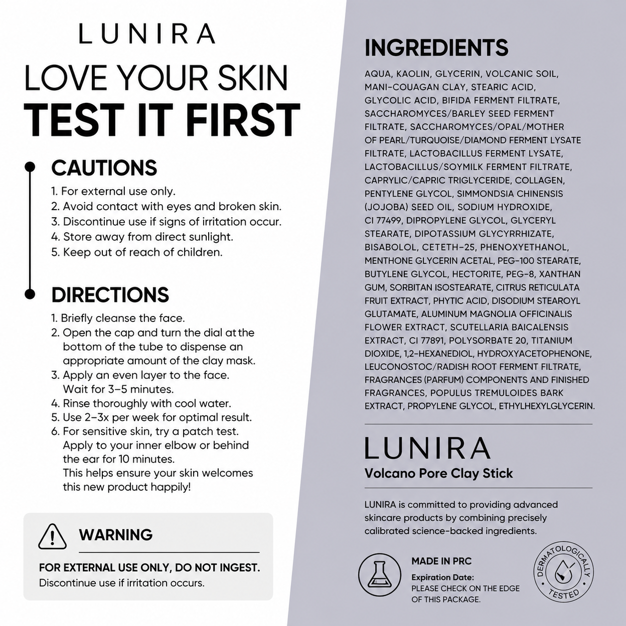 Alaska Volcano Deep Cleansing Clay Mask